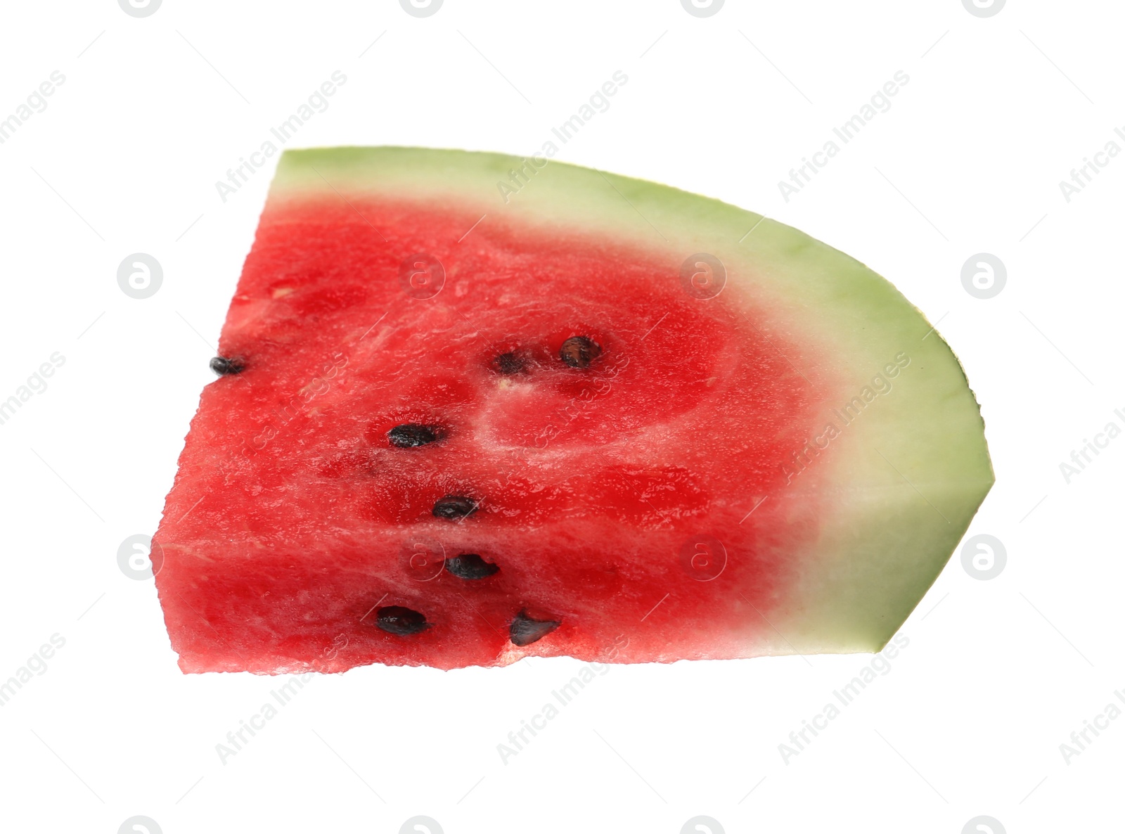 Photo of Slice of delicious ripe watermelon isolated on white