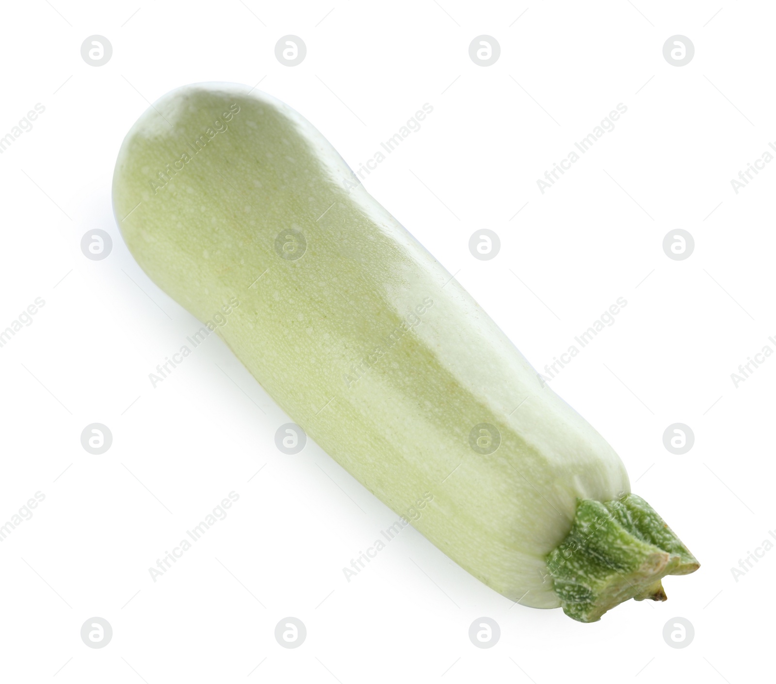 Photo of Fresh ripe zucchini squash on white background