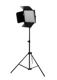 Photo of Professional lighting equipment for video production isolated on white