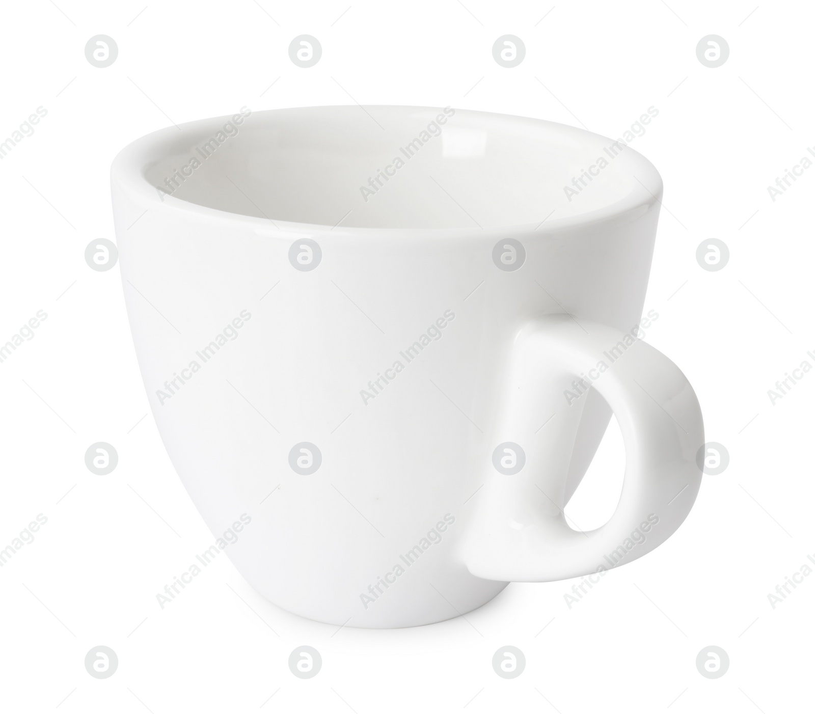 Photo of One clean ceramic cup isolated on white