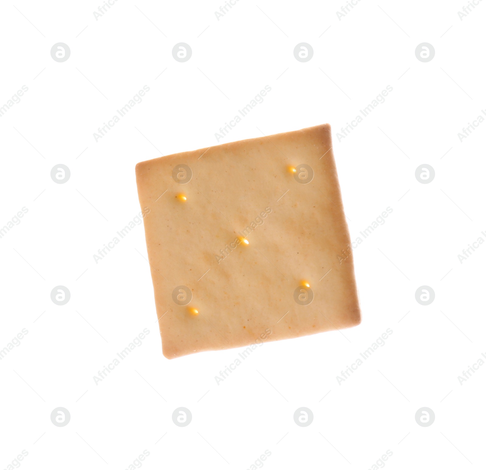 Photo of Crispy cracker isolated on white. Delicious snack