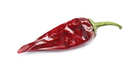 Dry chili pepper on white background