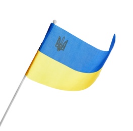 Photo of National flag of Ukraine isolated on white