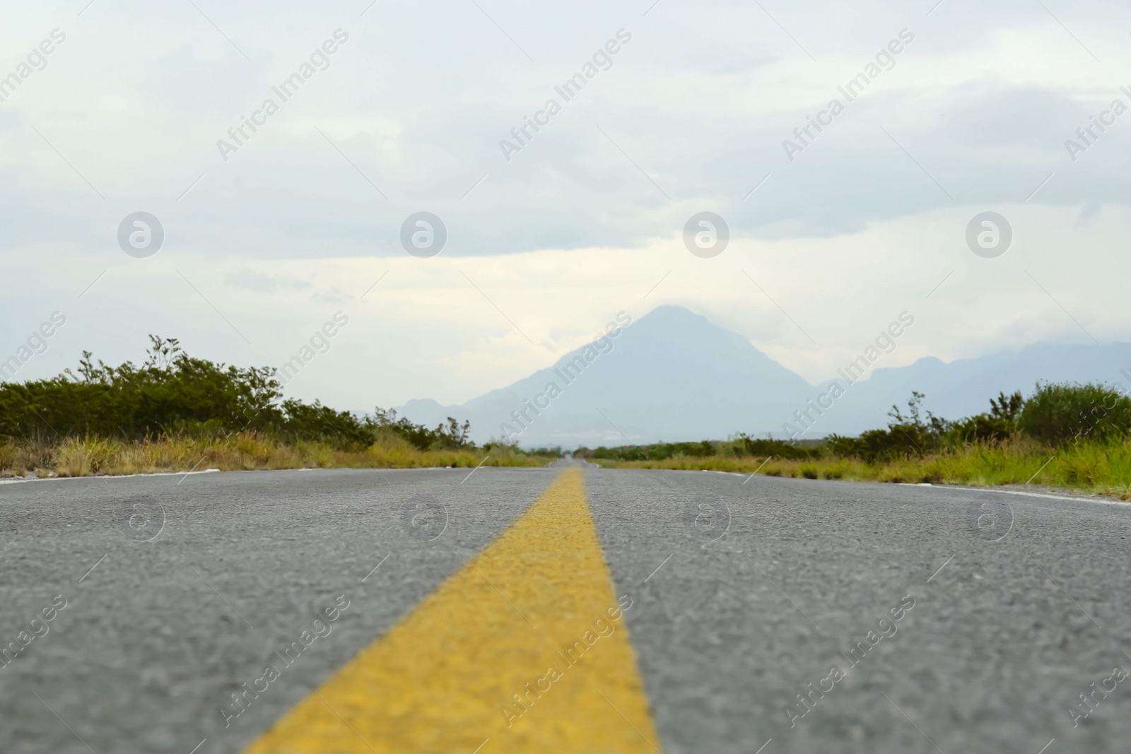 Photo of Beautiful view of empty asphalt highway outdoors. Road trip