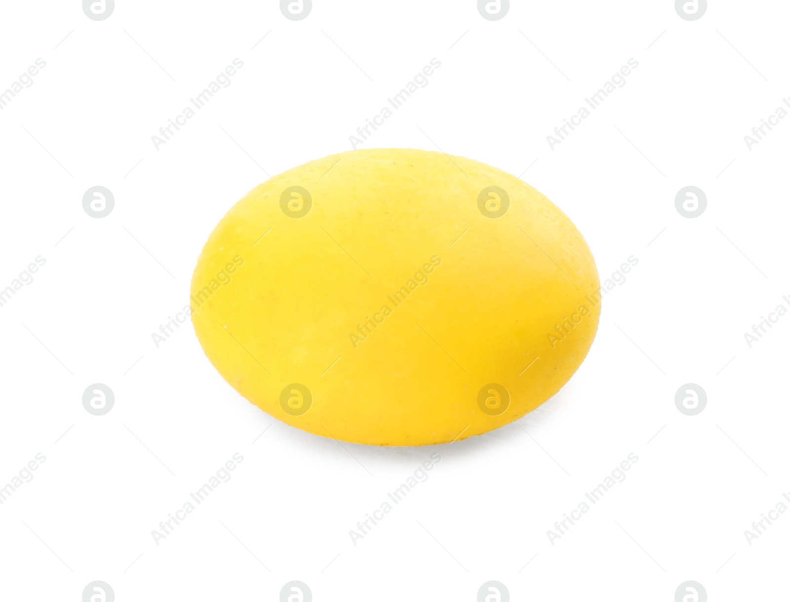 Photo of Color pill on white background. Medical care