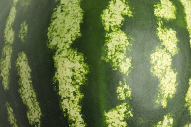 Photo of Delicious ripe watermelon as background, closeup view