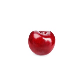 Photo of Delicious ripe sweet cherry on white background