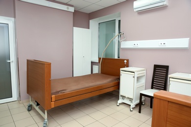 Photo of Interior of postoperative ward in modern clinic