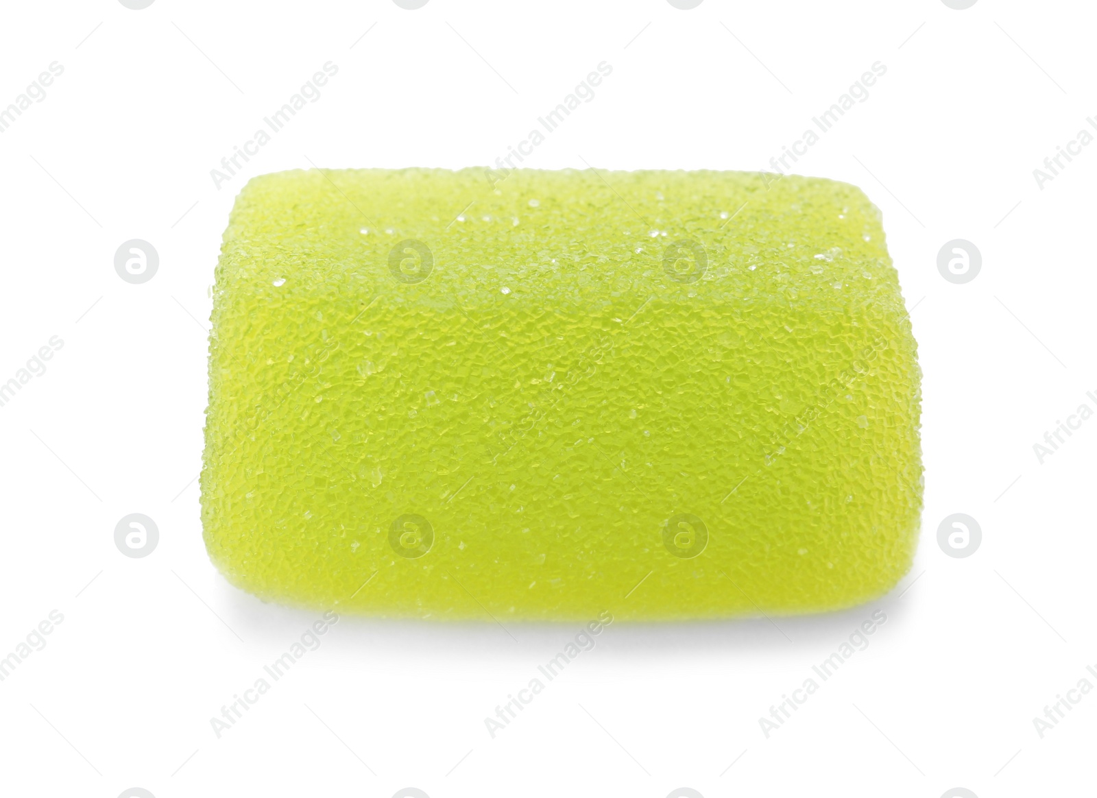 Photo of Bright delicious jelly candy on white background