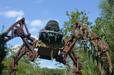 Amsterdam, The Netherlands - August 8, 2022: Large Wilderness attraction in Walibi Holland amusement park