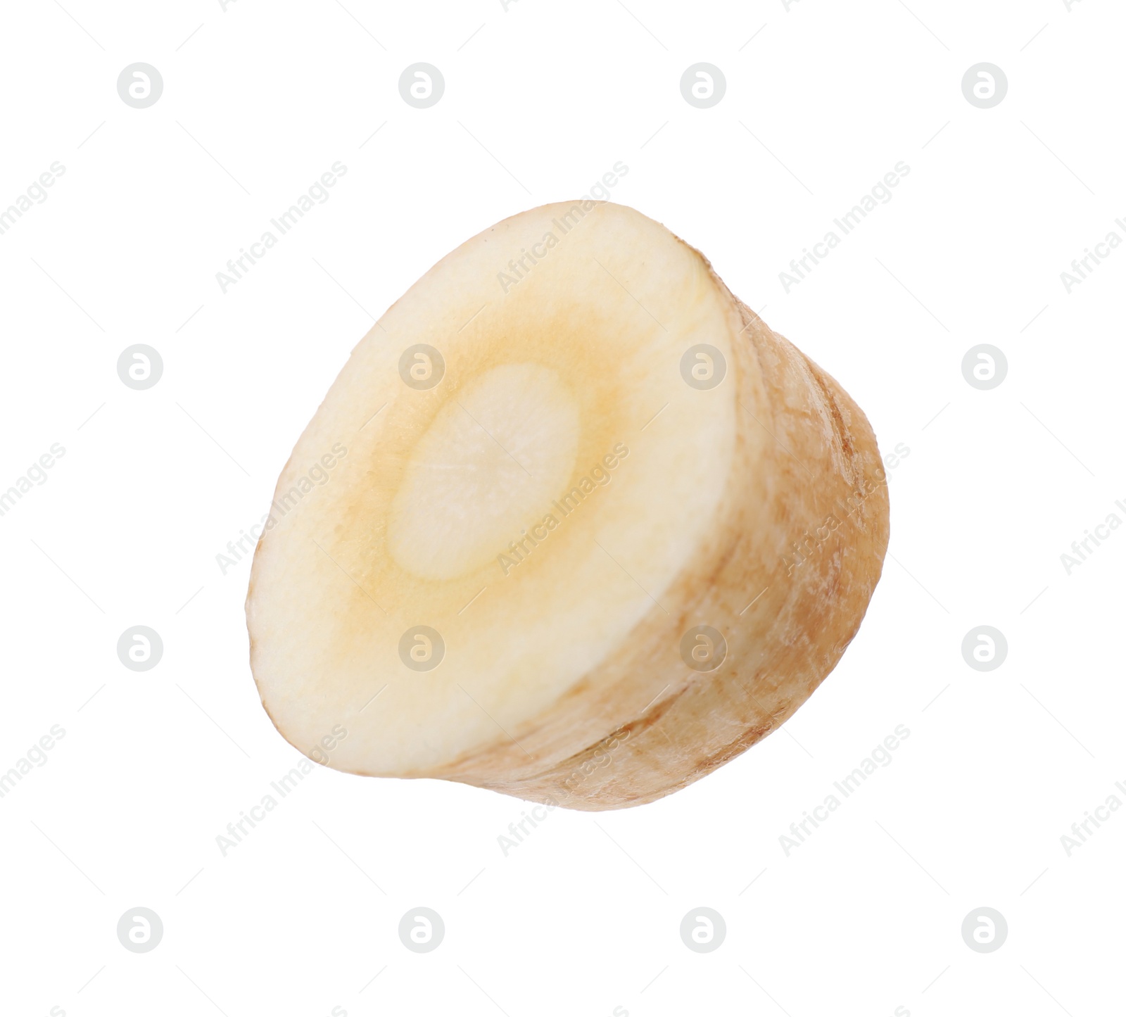 Photo of Piece of fresh parsnip isolated on white