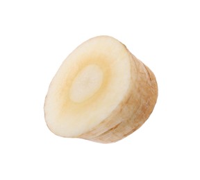 Photo of Piece of fresh parsnip isolated on white