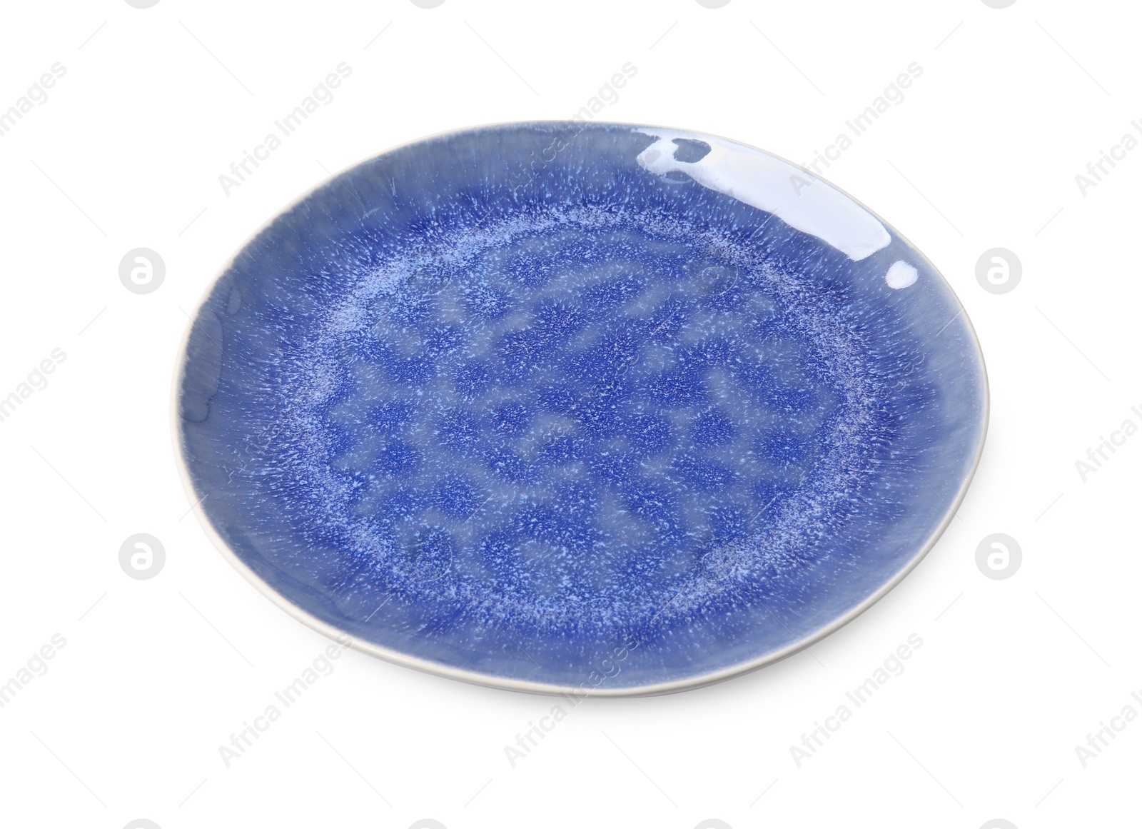 Photo of Beautiful ceramic plate isolated on white. Cooking utensil