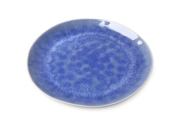 Photo of Beautiful ceramic plate isolated on white. Cooking utensil