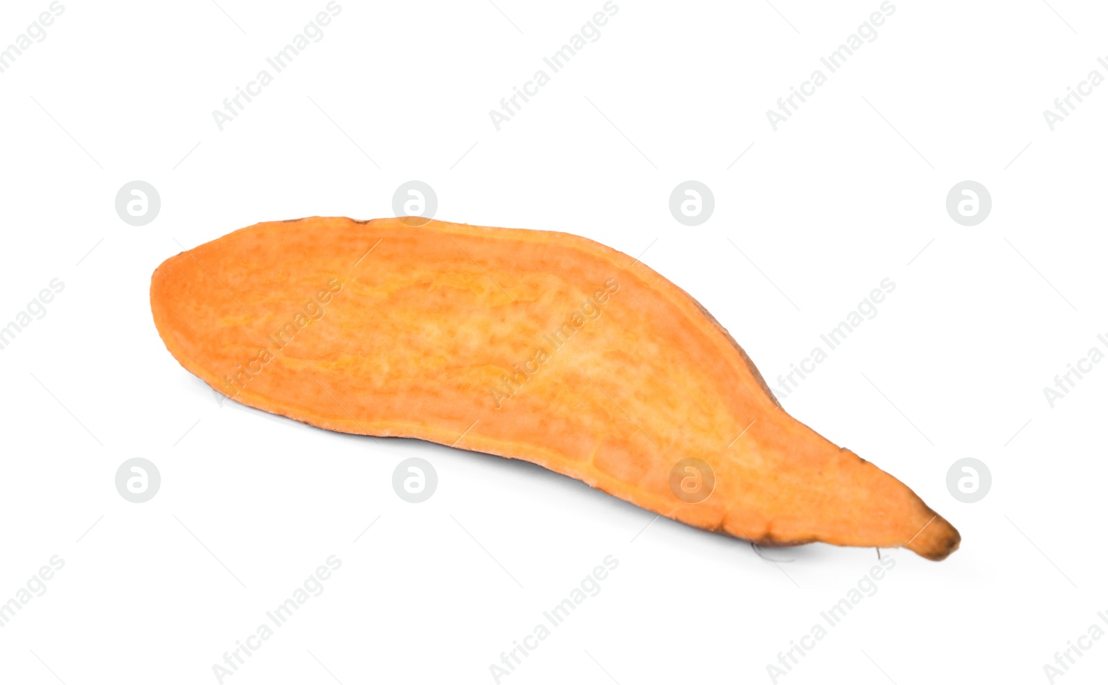 Photo of Fresh sweet potato half isolated on white