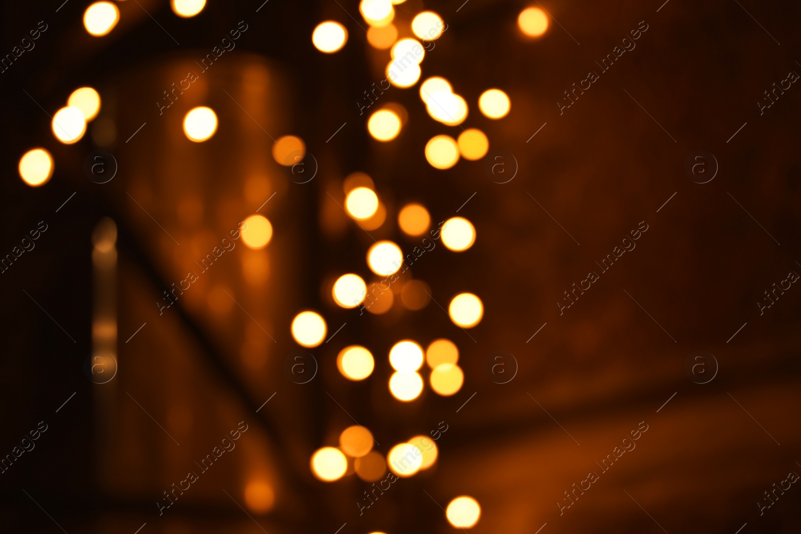 Photo of Beautiful street lights at night. Bokeh effect