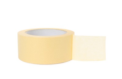 Roll of adhesive tape isolated on white