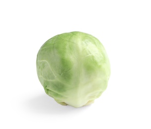 Photo of Fresh tasty Brussels sprout on white background