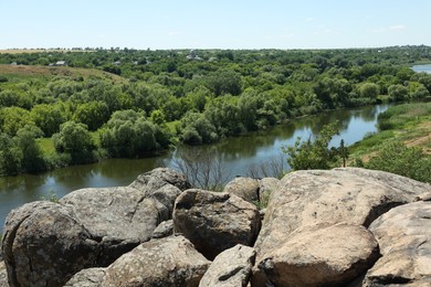 Beautiful landscape with canyon on sunny day