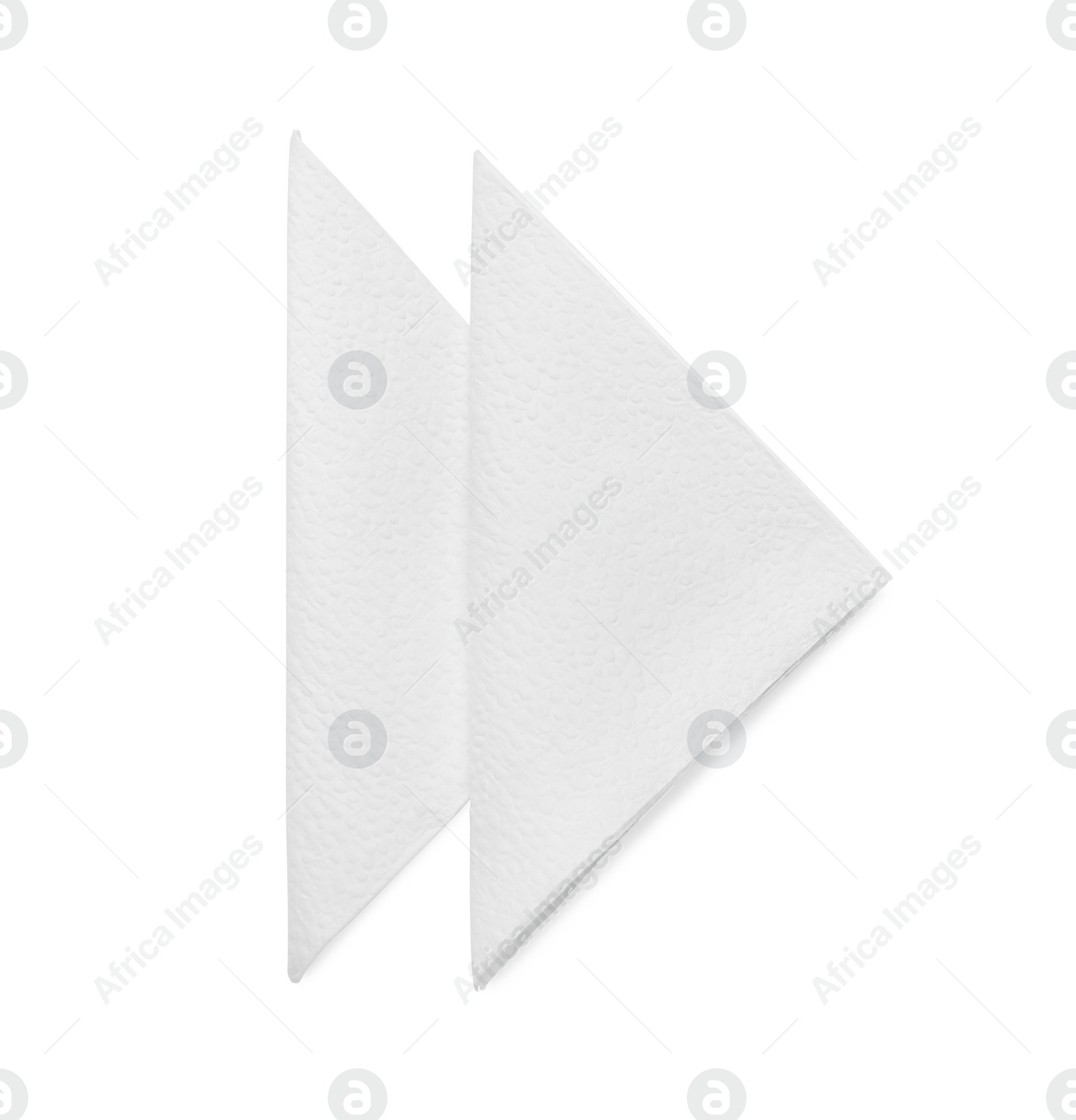 Photo of Clean paper tissues isolated on white, top view