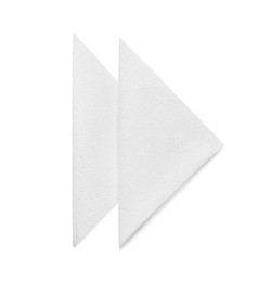 Photo of Clean paper tissues isolated on white, top view