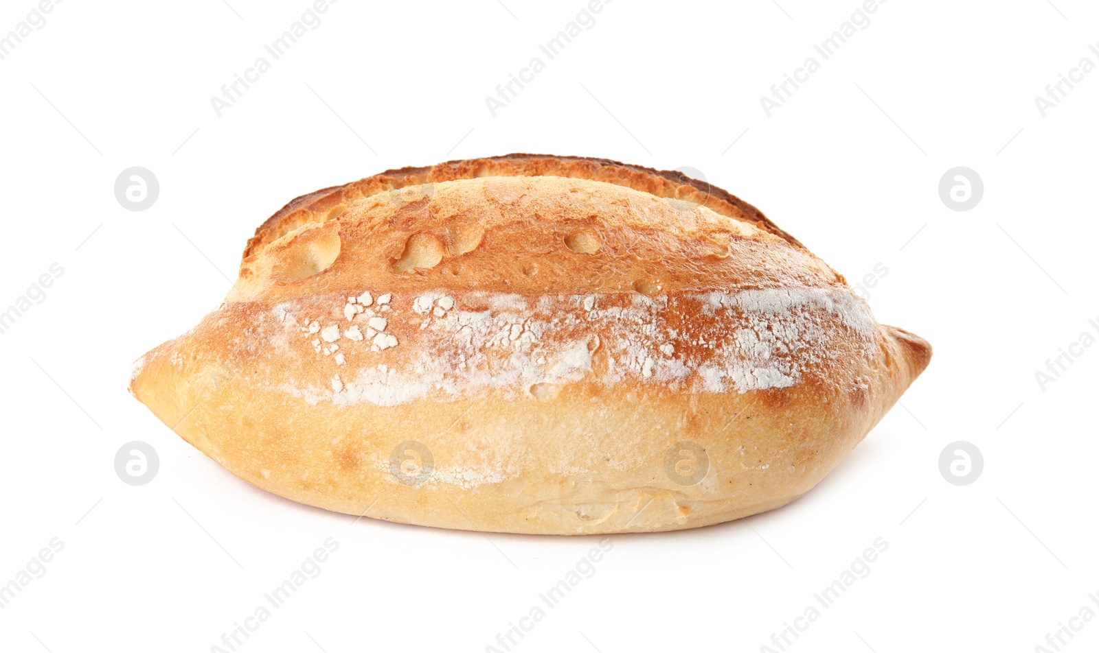 Photo of Loaf of fresh bread isolated on white