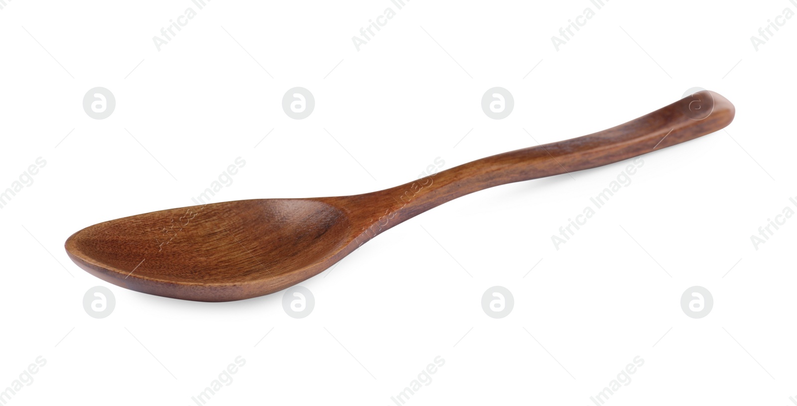 Photo of Wooden spoon isolated on white. Cooking utensil