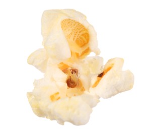 Photo of Kernel of tasty fresh popcorn isolated on white