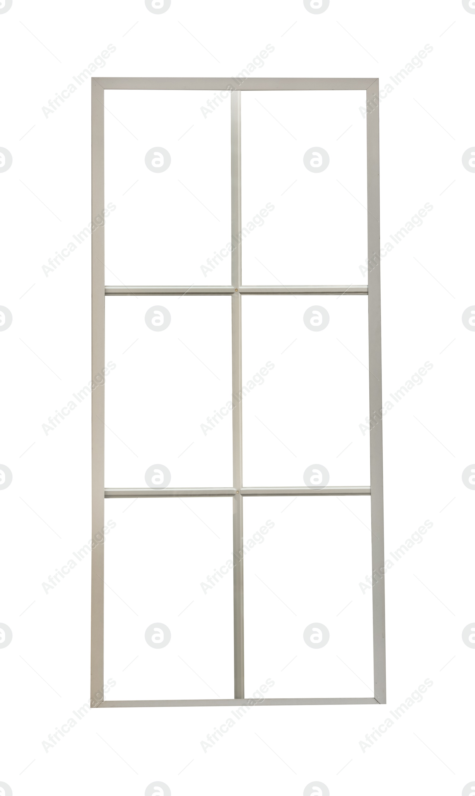 Image of Beautiful light grey window frame isolated on white