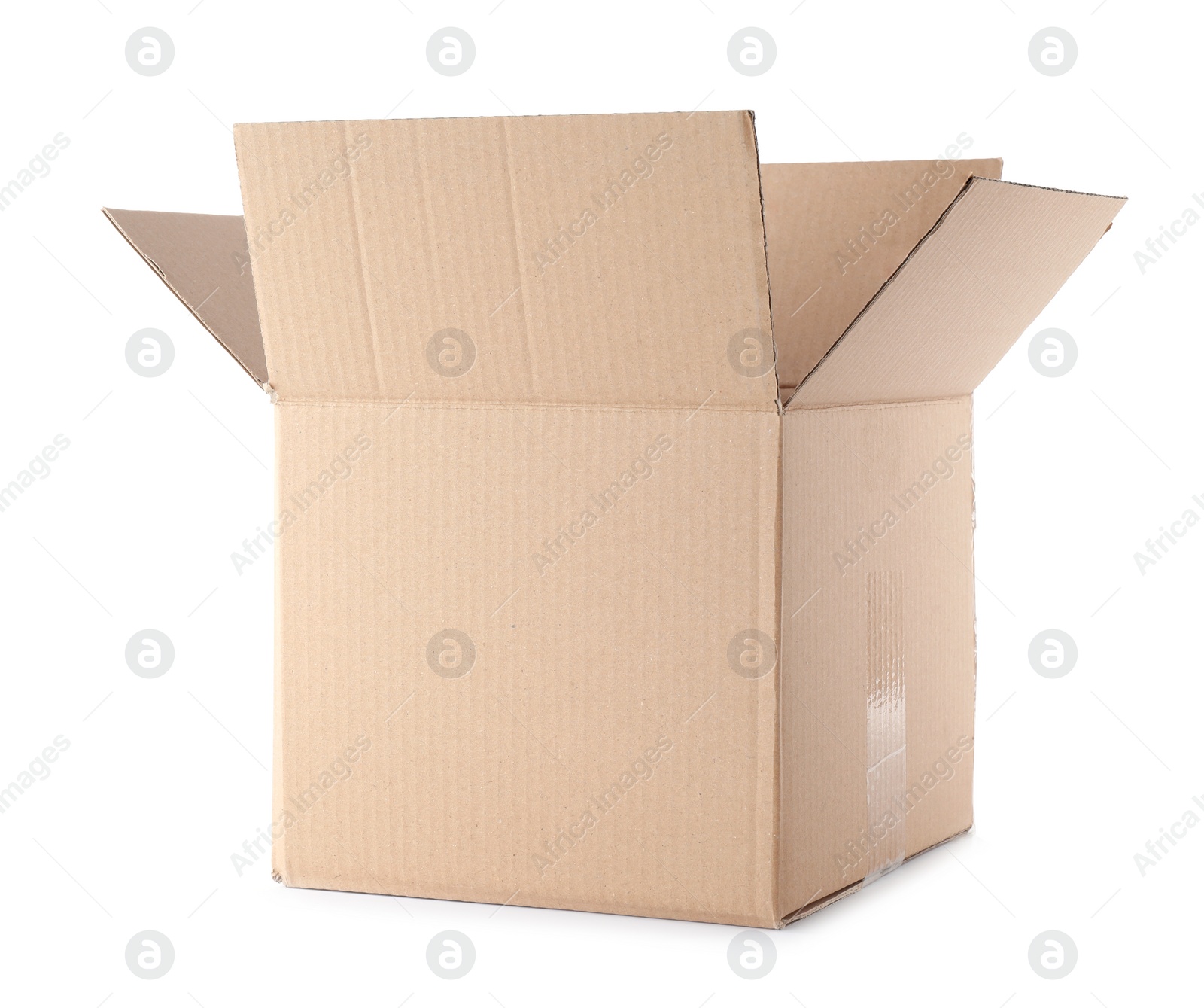 Photo of Cardboard box isolated on white. Mockup for design