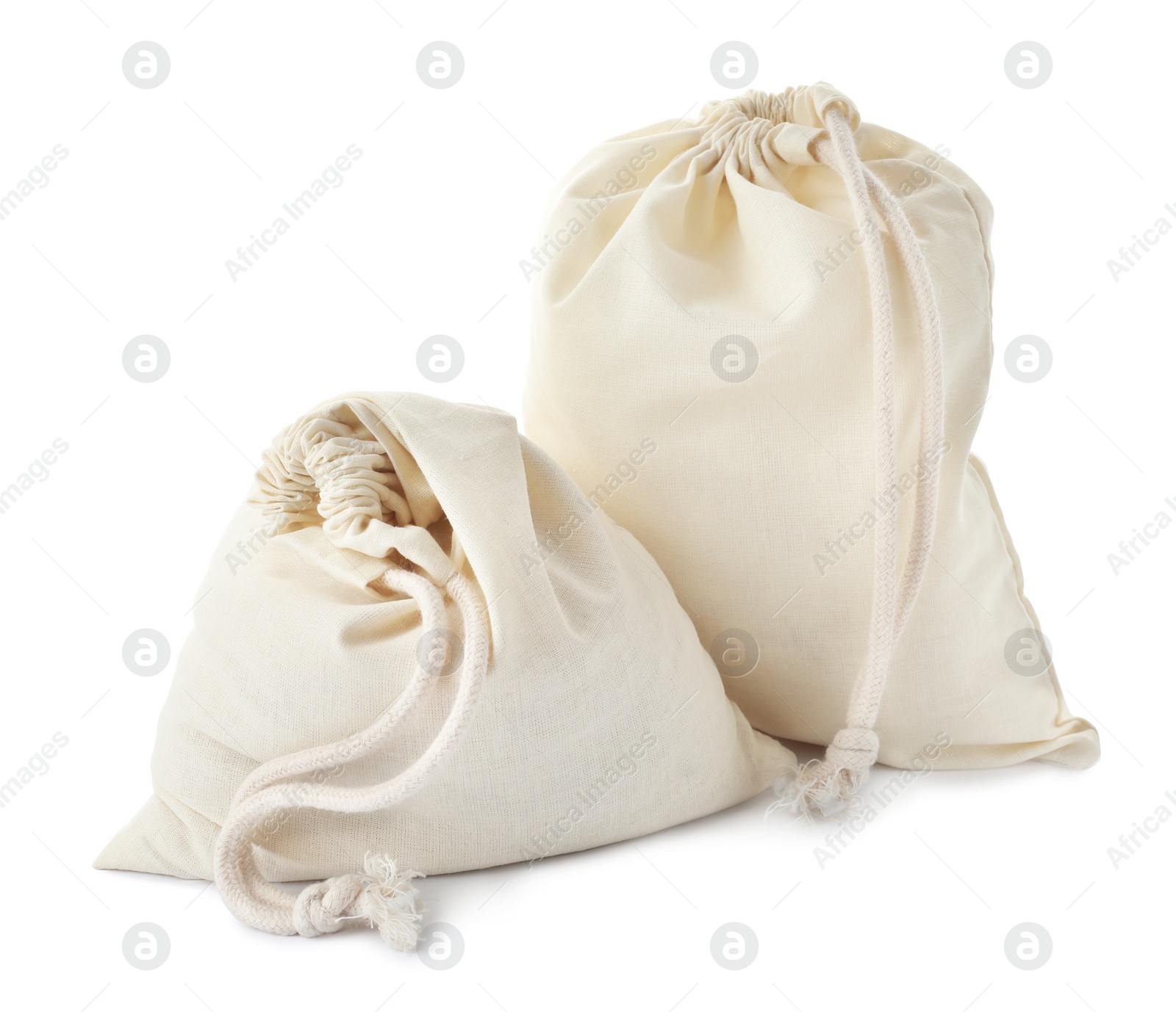 Photo of Full cotton eco bags isolated on white