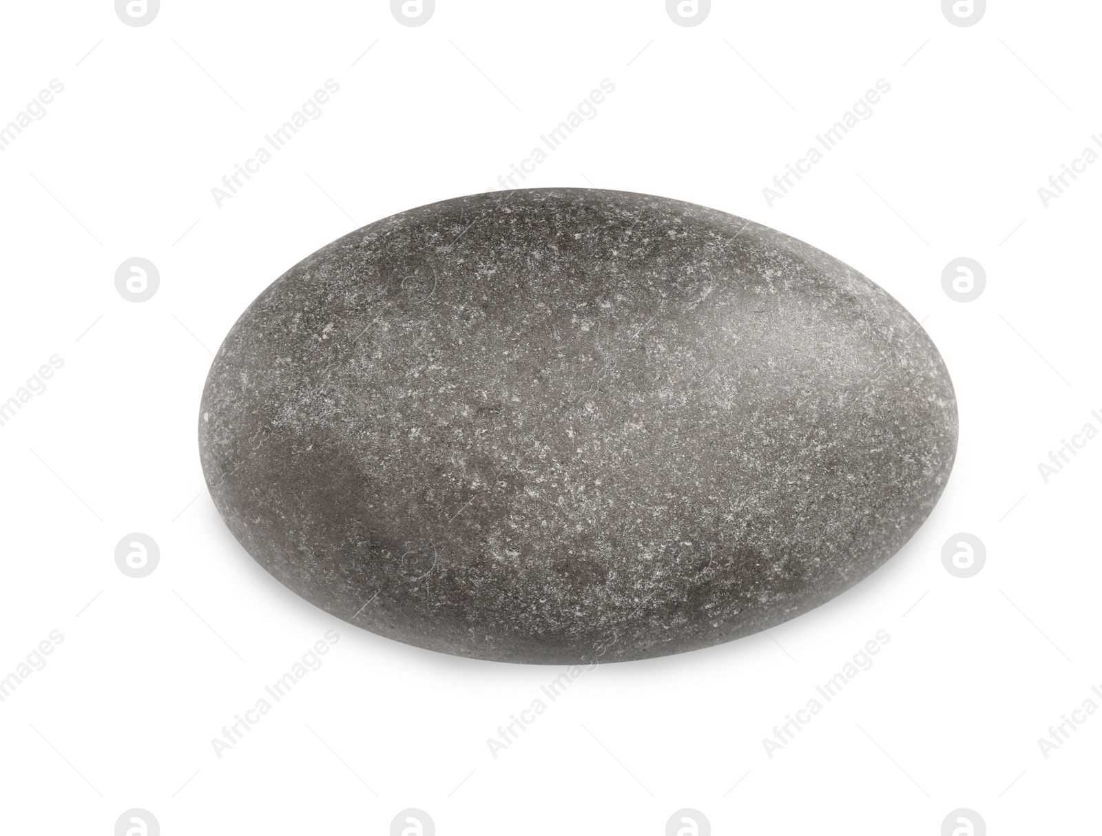 Photo of Grey spa stone isolated on white, top view