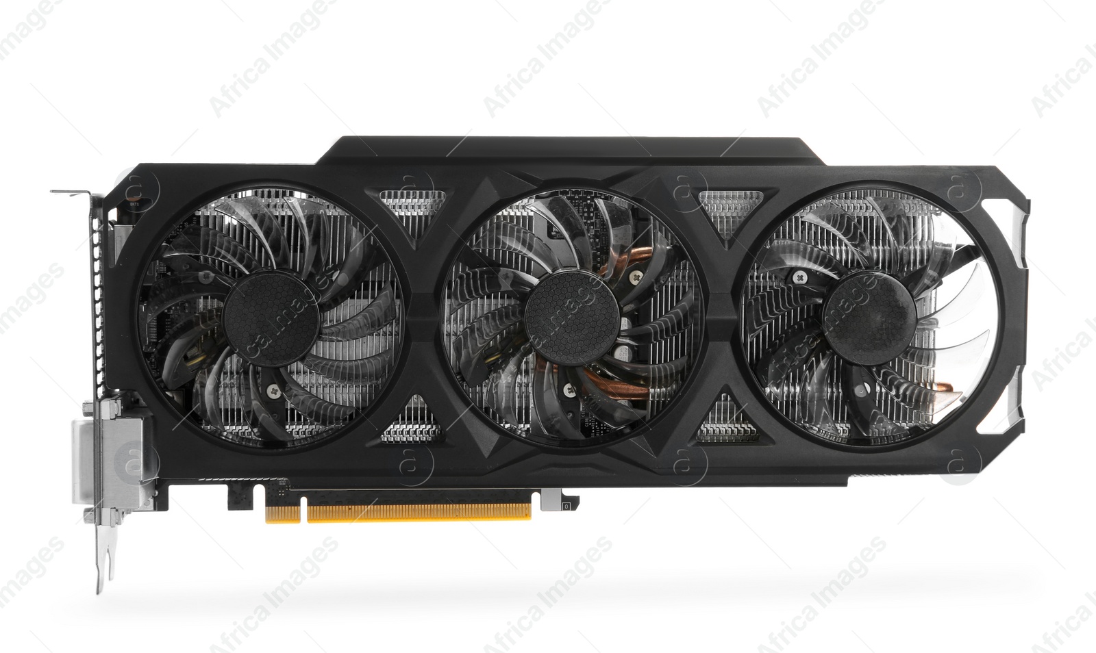 Photo of One computer graphics card isolated on white