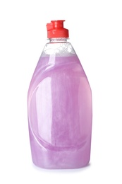 Photo of Cleaning product for dish washing on white background