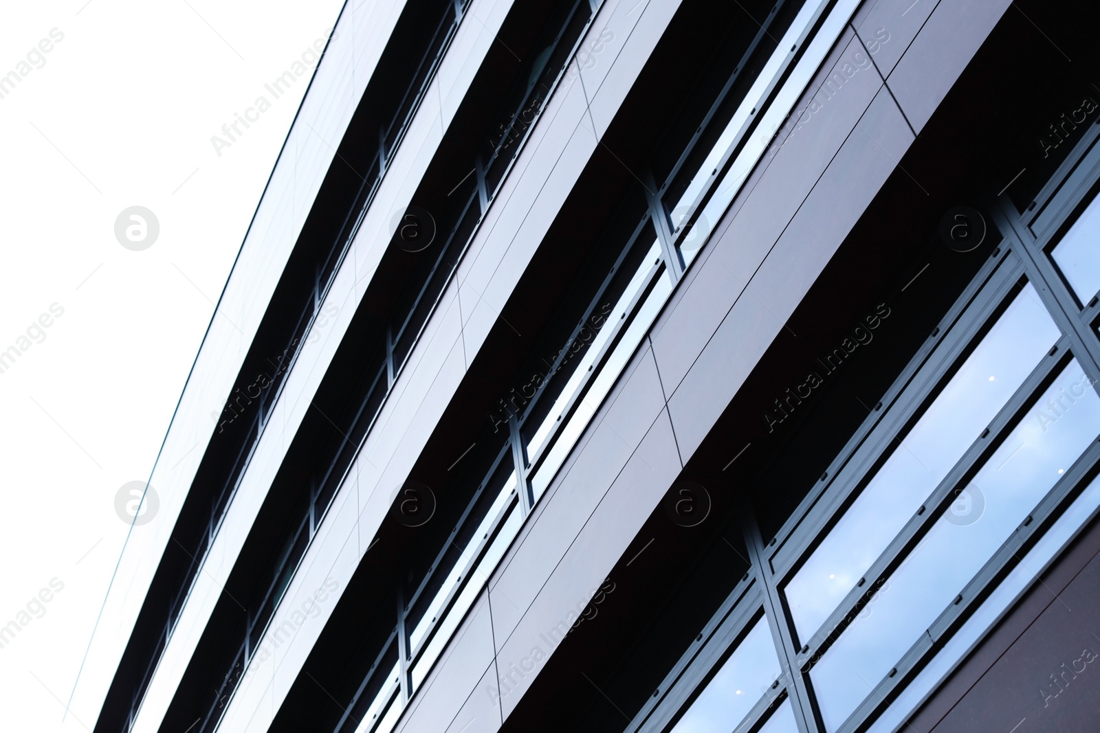 Photo of Wall of beautiful modern building with windows