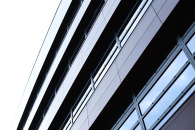 Photo of Wall of beautiful modern building with windows