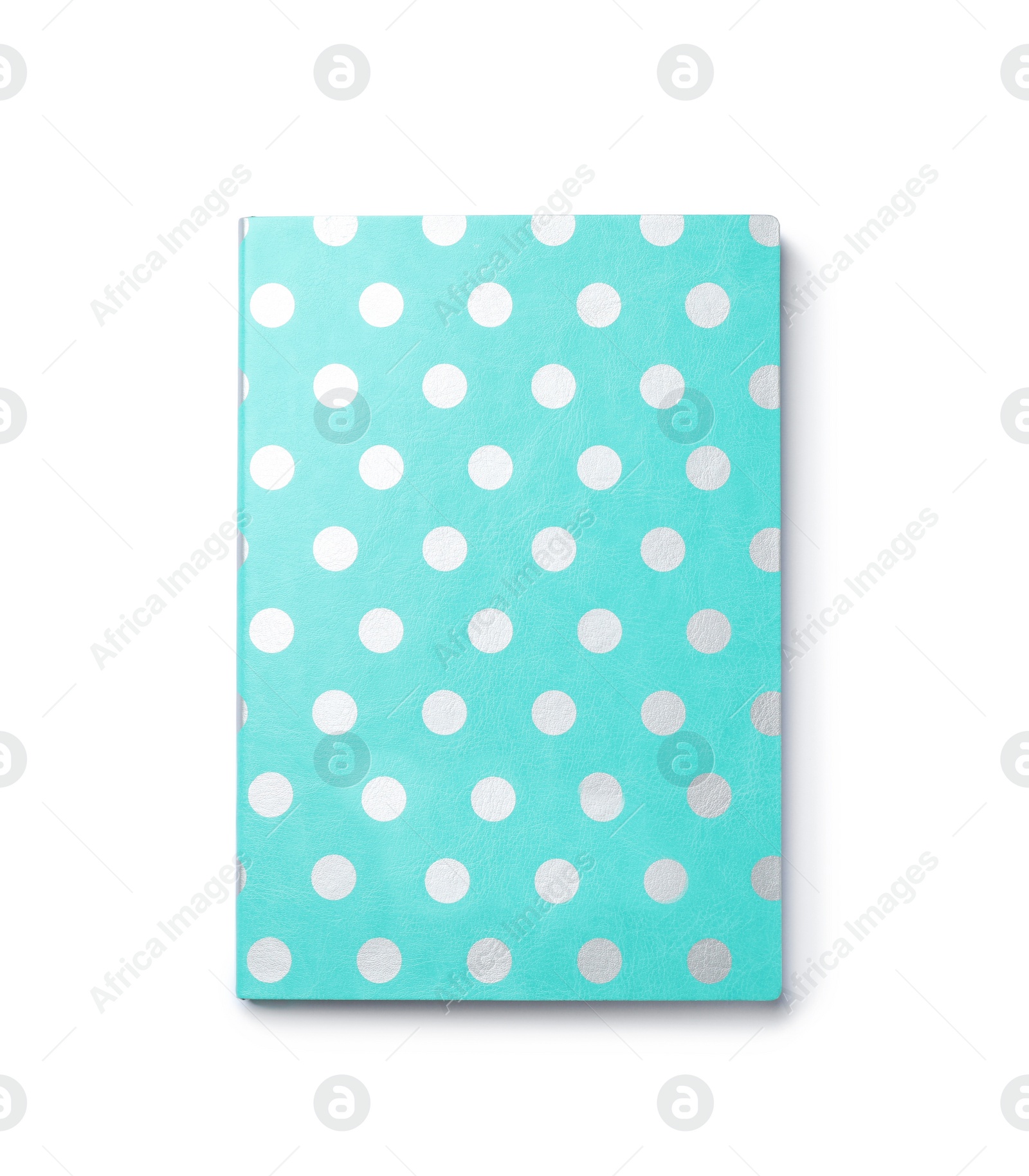 Photo of Colorful notebook on white background. School stationery