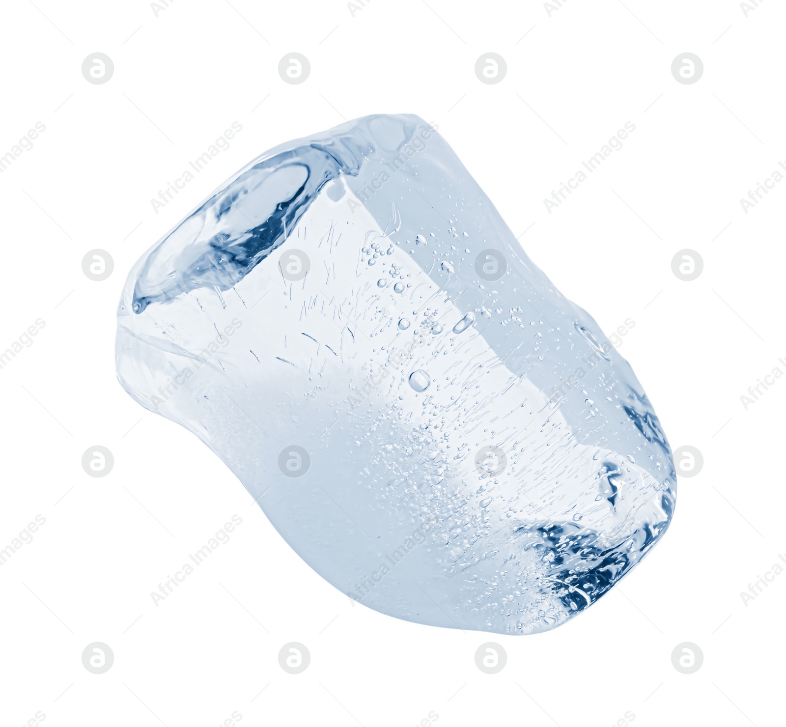 Photo of Piece of clear ice isolated on white