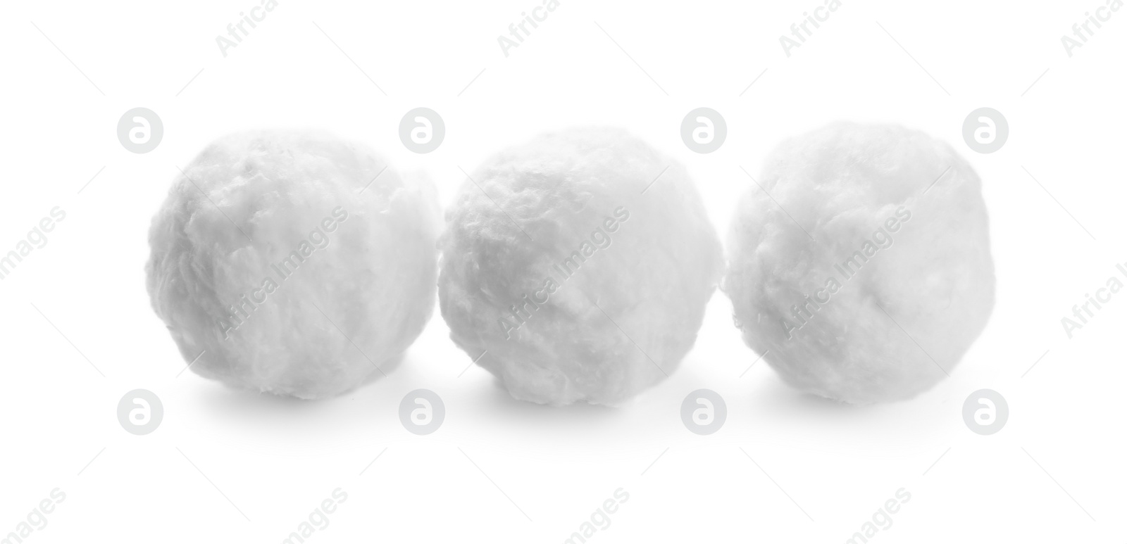 Photo of Balls of clean cotton wool isolated on white