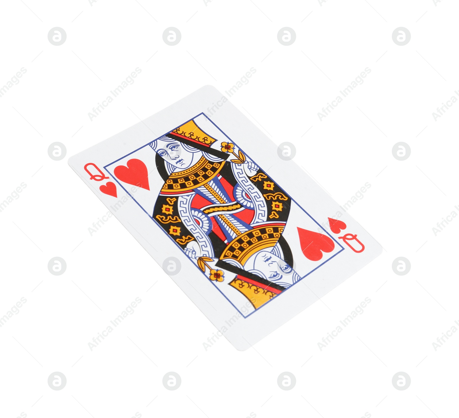 Photo of Playing card isolated on white. Poker game