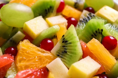 Photo of Fresh fruit salad, closeup