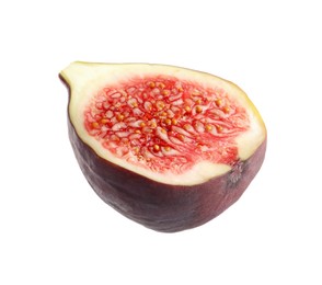 Photo of Half of fresh fig isolated on white