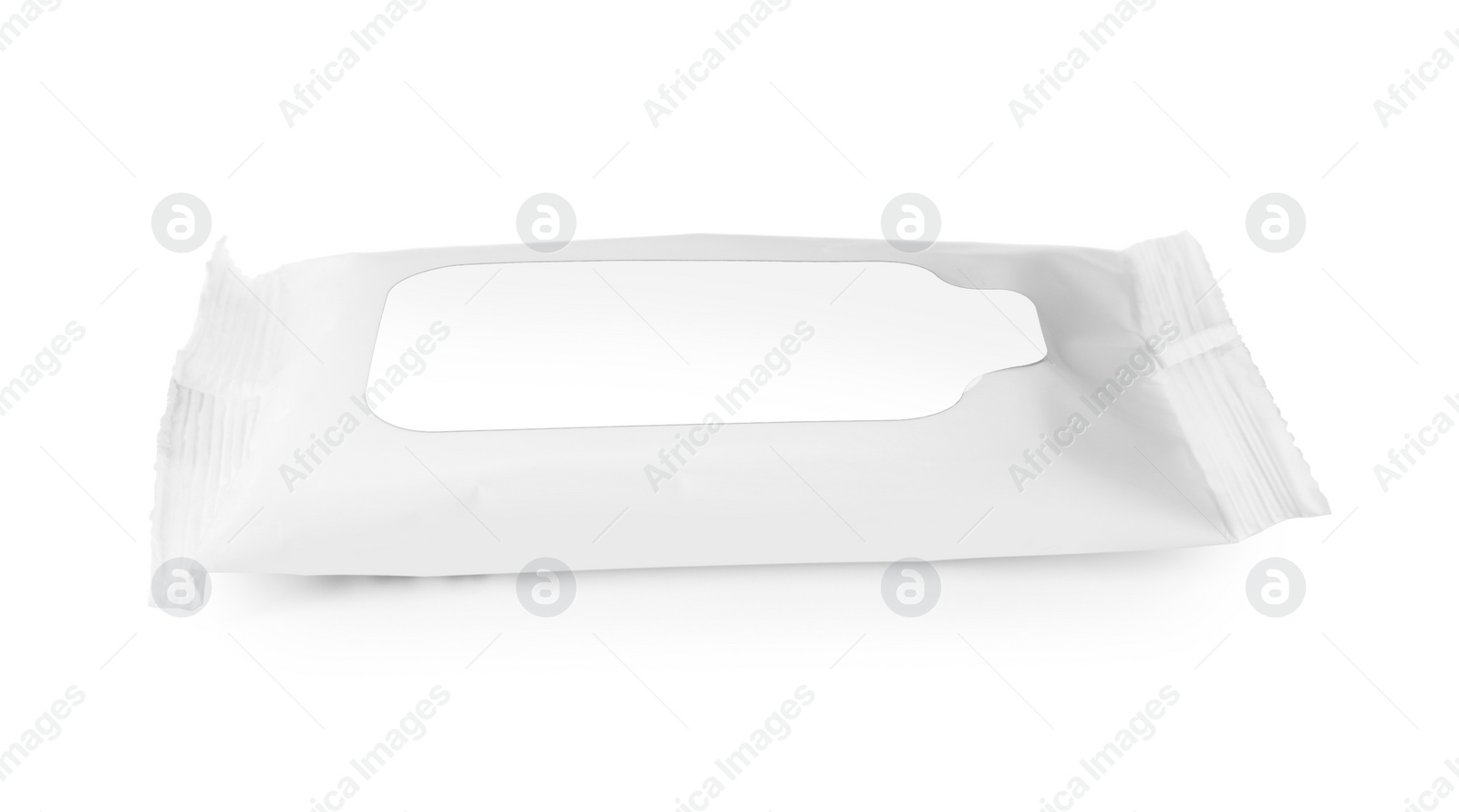 Photo of Wet wipes flow pack isolated on white