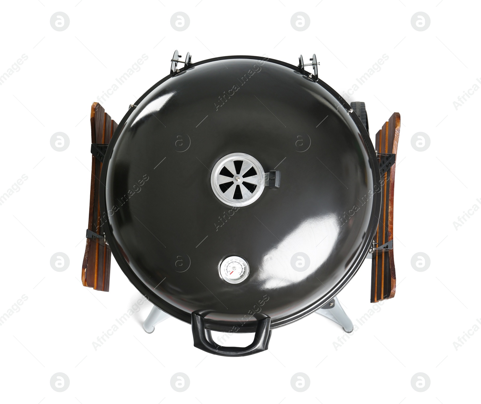 Photo of New modern barbecue grill on white background