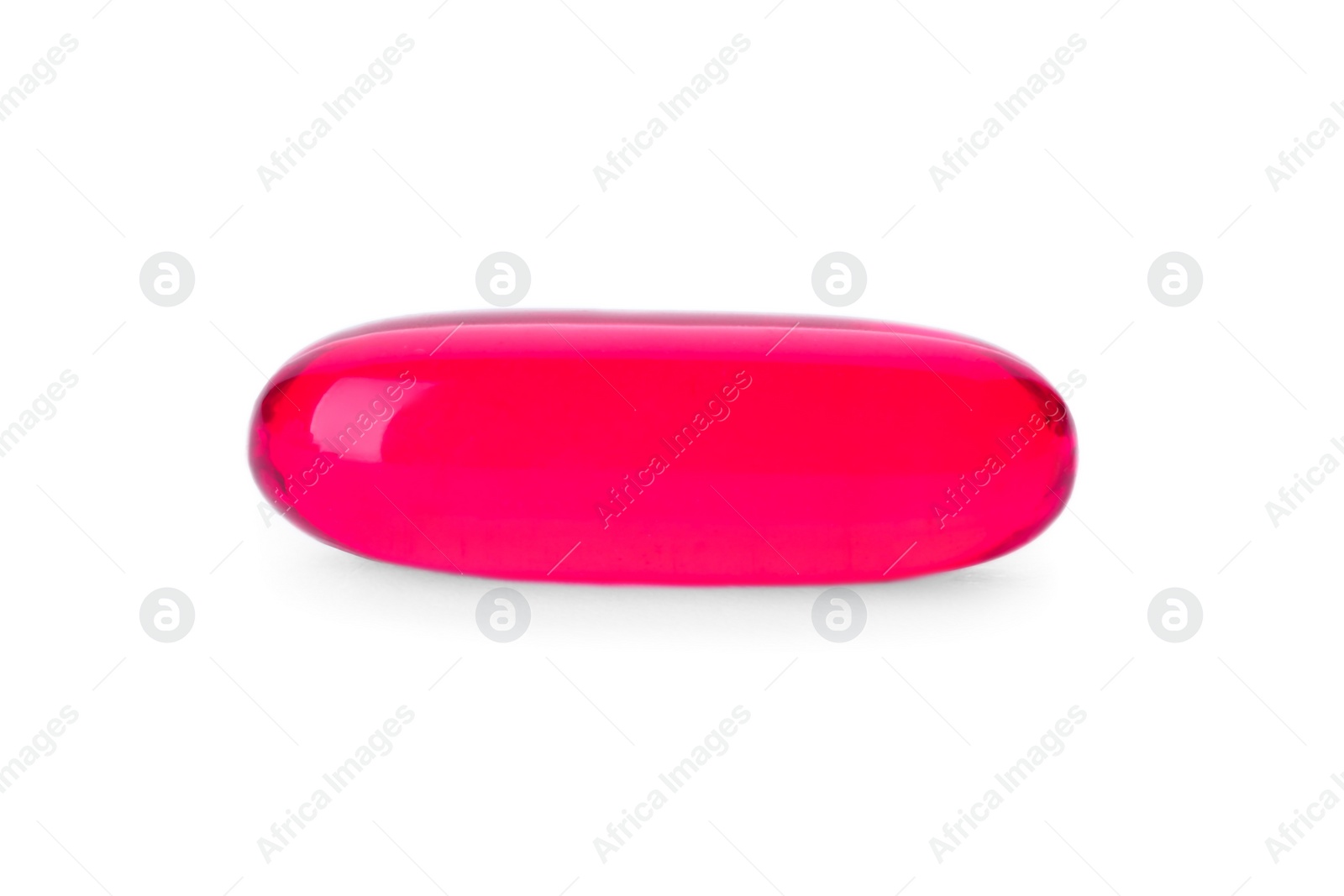 Photo of Color pill isolated on white. Medical treatment