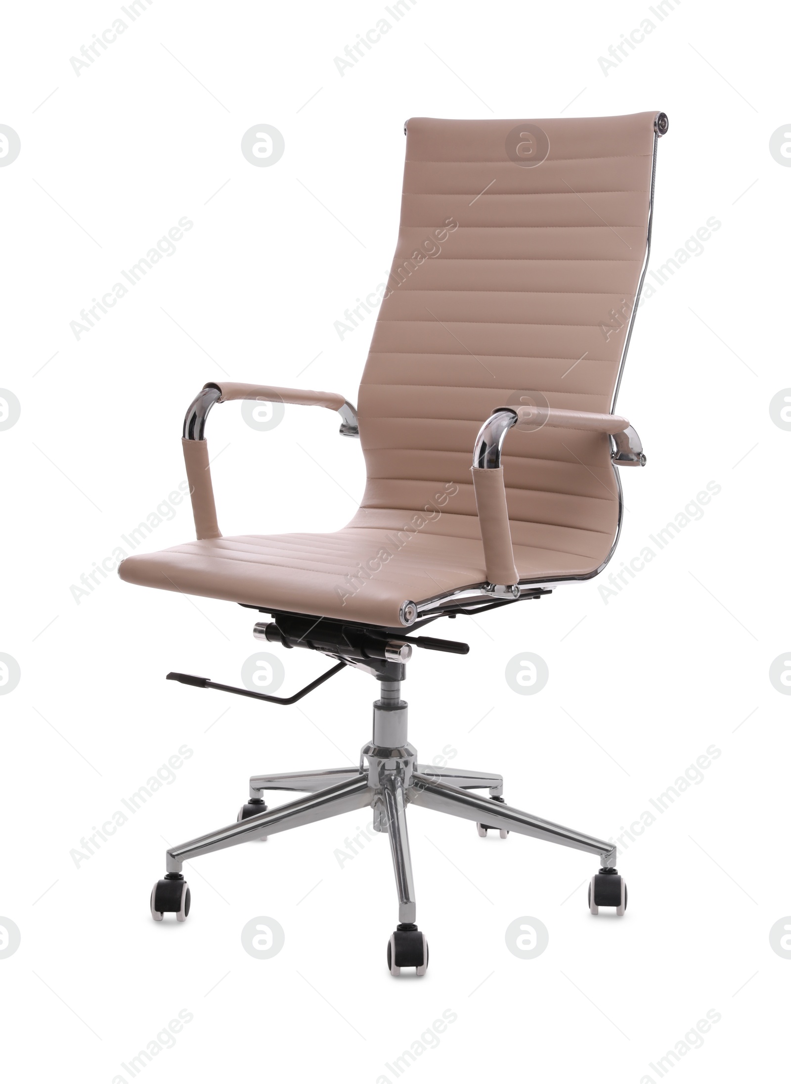 Photo of Comfortable leather office chair isolated on white