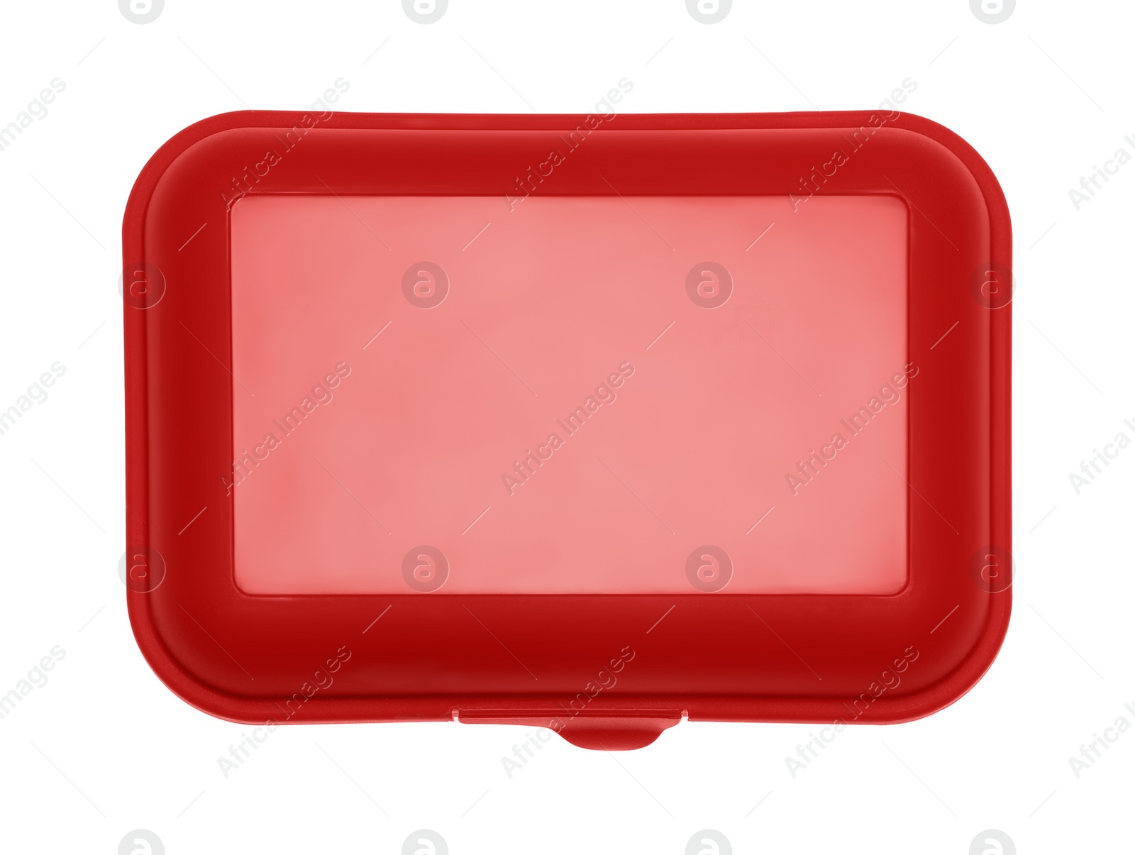 Photo of First aid kit isolated on white, top view. Car safety