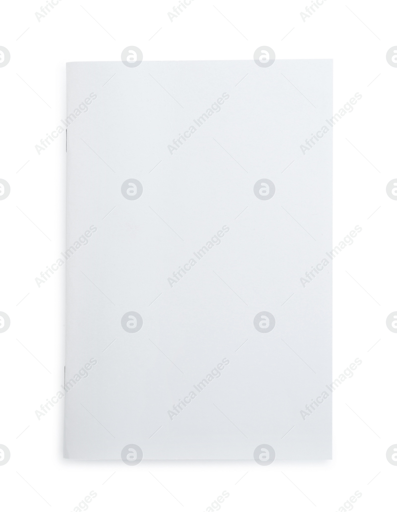 Photo of Blank paper brochure isolated on white, top view. Mockup for design