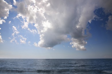 Photo of Amazing view of sea and blue sky with clouds