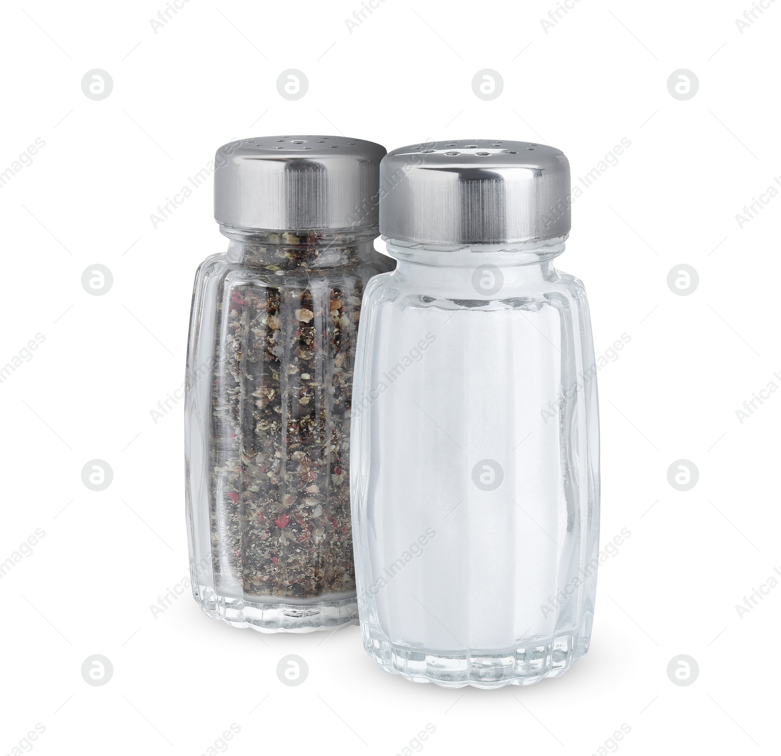 Image of Salt and pepper shakers isolated on white